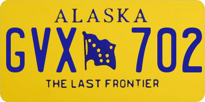 AK license plate GVX702