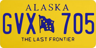 AK license plate GVX705