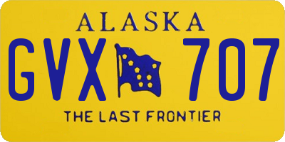 AK license plate GVX707