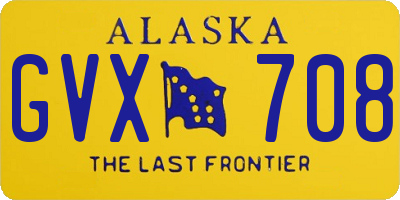 AK license plate GVX708