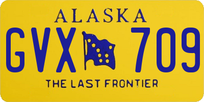 AK license plate GVX709