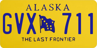 AK license plate GVX711