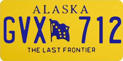 AK license plate GVX712