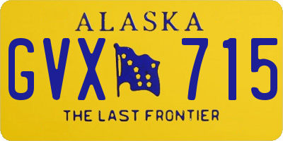 AK license plate GVX715