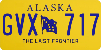 AK license plate GVX717