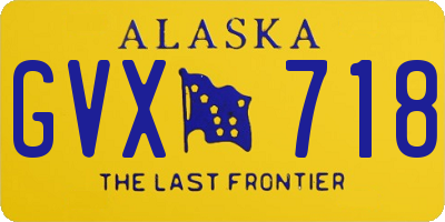 AK license plate GVX718