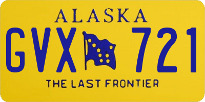 AK license plate GVX721