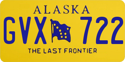 AK license plate GVX722