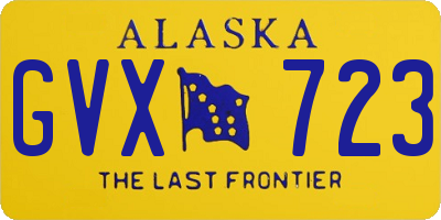 AK license plate GVX723