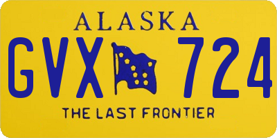 AK license plate GVX724