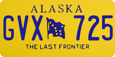 AK license plate GVX725