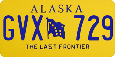 AK license plate GVX729