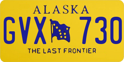 AK license plate GVX730