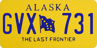 AK license plate GVX731