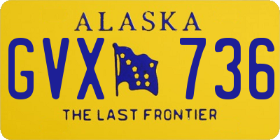 AK license plate GVX736