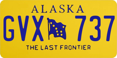 AK license plate GVX737