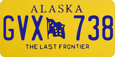 AK license plate GVX738