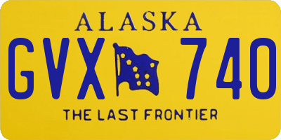 AK license plate GVX740