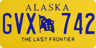 AK license plate GVX742