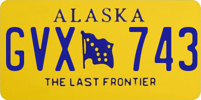 AK license plate GVX743