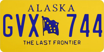 AK license plate GVX744