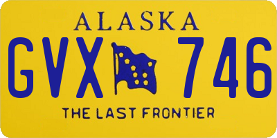 AK license plate GVX746