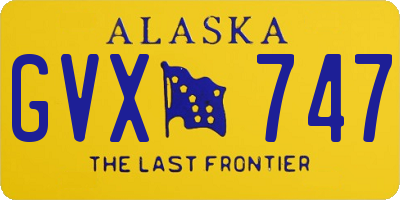 AK license plate GVX747