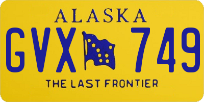 AK license plate GVX749