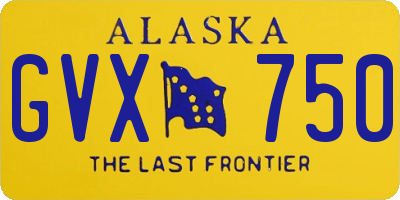 AK license plate GVX750