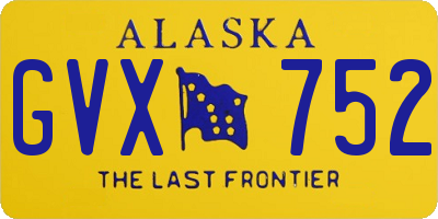 AK license plate GVX752