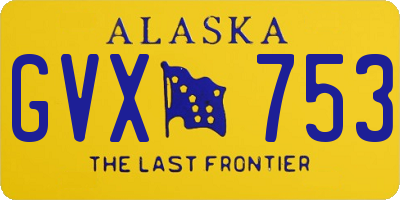 AK license plate GVX753