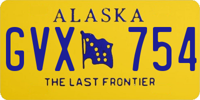 AK license plate GVX754