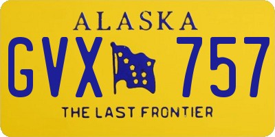 AK license plate GVX757