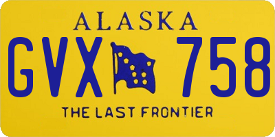 AK license plate GVX758