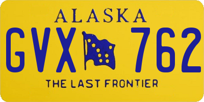 AK license plate GVX762