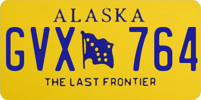 AK license plate GVX764