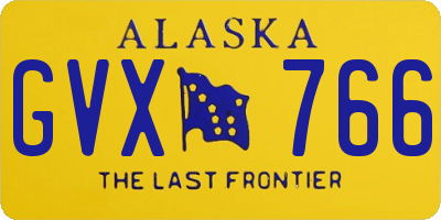 AK license plate GVX766