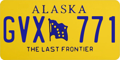 AK license plate GVX771