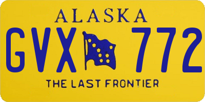 AK license plate GVX772