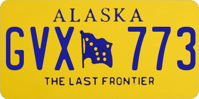 AK license plate GVX773