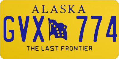 AK license plate GVX774