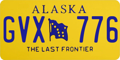 AK license plate GVX776