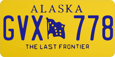 AK license plate GVX778