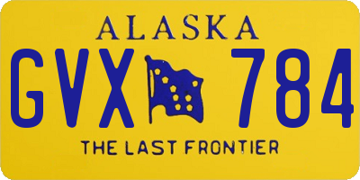 AK license plate GVX784