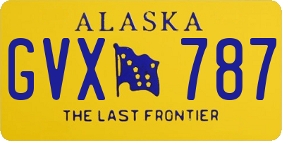 AK license plate GVX787