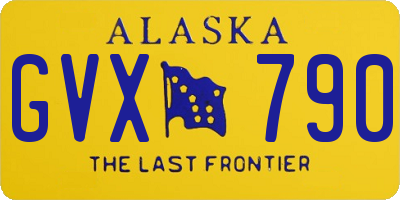 AK license plate GVX790