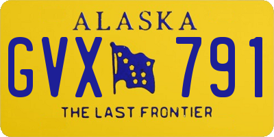 AK license plate GVX791