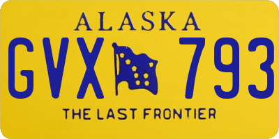 AK license plate GVX793