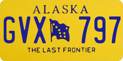 AK license plate GVX797