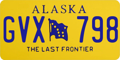 AK license plate GVX798